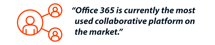 Office 365 is currently the most used collaborative platform on the market.